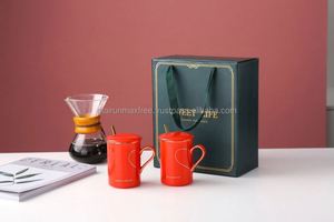 Mr and Mrs Mugs Glass Tea <b>Cups</b> & Coffee Mugs Gift Set for Couples-Valentine's Day Customizable Logo Silk Screen Printed - Product Image 4