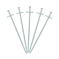 Piquets de sol en fer renforcés en forme de croix, épaissis, argentés, 20-40 cm, pour tente, auvent, plage, accessoires d'ancrage coupe-vent