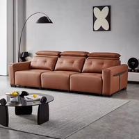 Sofá Cama Eléctrico Inteligente, Reclinable, Plegable, Extensible, Portátil, Moderno, con Control Remoto, Cómodo, de Cuero