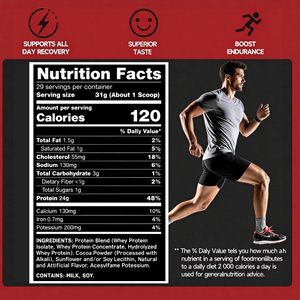 مسحوق بروتين مصل اللبن النقي بوزن 5 أرطال من مصنع JH بشعار مخصص، مكملات غذائية لللياقة البدنية والرياضة - Product Image 4