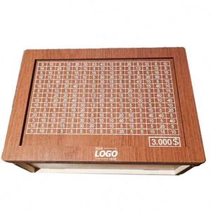 กระปุกออมสินไม้ 5 ช่อง แบบกำหนดเองได้ สำหรับผู้ใหญ่และเด็ก พร้อมเป้าหมายการออมและตัวเลข กล่องเก็บเงินพร้อมตัวนับ ดีไซน์ทันสมัย - Product Image 1