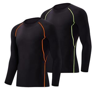 Maglietta Sportiva da Uomo Personalizzata a Compressione, Traspirante, Manica Lunga, Tinta Unita, Strato Base per <span class=keywords><strong>Body</strong></span> Building - Product Image 5