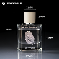 Emballage personnalisé OEM ODM, flacon de parfum vide en verre de 60 ml avec bouchon en céramique