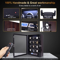 Manufactures Dropshipping 2024 Premium MDF 1 2 3 4 6 8 9 12 Remontoir de montre LCD Ecran tactile Boîte de remontoir avec moteur Mabuchi réglable