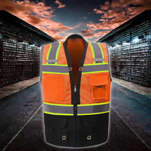 เสื้อกั๊กสะท้อนแสงโพลีเอสเตอร์ Hi Vis ANSI Class 2 สำหรับงานก่อสร้าง เสื้อผ้าเพื่อความปลอดภัย มีกระเป๋า  รับสกรีนโลโก้ - Product Image 3