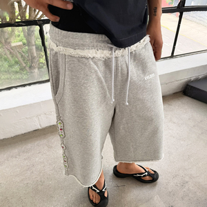 Custom Logo 100% Cotton French Terry Design <b>Shorts</b> Manufacturer Men's High Quality Joggers Sports <b>3</b>/<b>4</b> Long <b>Shorts</b> For Men - Product Image 4