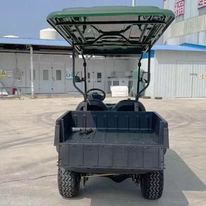 Ce chariot de golf utilitaire 4 places électrique 4 roues motrices Street Legal Club Car avec aluminium avec boîte de chargement - Product Image 2