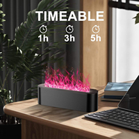 Diffuseur d'aromathérapie à flamme simulée avec lumières colorées changeantes, nouveau design, rechargeable par USB, pour la maison, la voiture, le salon, la chambre à coucher