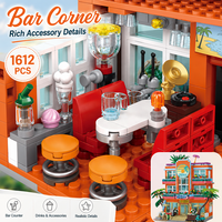 Ensemble de blocs de construction Miami Resort Hotel 1612 pièces, modèle MOC, jouet technique en plastique, cadeau de festival, modèle d'exposition de bureau