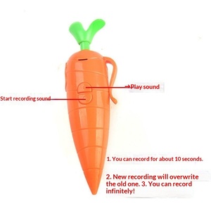 Penna Registratore in Plastica a Forma di Carota Cartoon, Penna a Sfera Carina con Registratore, Cancelleria Portatile per Studenti - Product Image 3