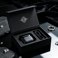 Boîte à écouteurs personnalisée avec logo, boîte rigide en carton de luxe pour écouteurs, boîte cadeau pour écouteurs, vente en gros d'usine