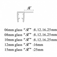 Setrip Segel Pintu Kaca PVC/PC Bening, untuk Segel Pintu Pancuran Lipat