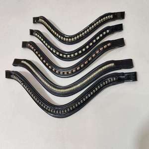 Bandeau de tête en cuir 100% personnalisé par un designer, magnifiquement rembourré et doux pour l'équitation en plein air. - Product Image 4