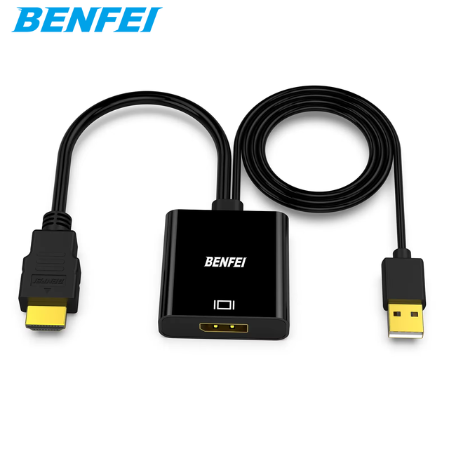 BENFEI  HD MI to , Uni-Directional HD MI (Source) to  (Display) Adapter 4K 60Hz/2K 144Hz/1080P 165Hz