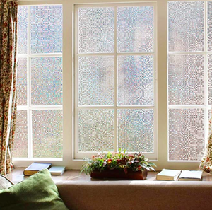 Finestra 3D pellicola Privacy arcobaleno finestra che si appunta in vetro colorato decorativo rivestimento statico pellicola rimovibile Non adesiva - Product Image 3