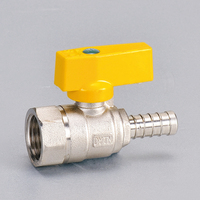 Robinet à bille en laiton / Joint NBR PTFE / Raccord à compression fileté BSP NPT mâle-femelle / Matériau CW617N Hpb59-1 OEM ODM