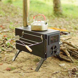 Estufa de tienda de cocina al aire libre portátil de acero inoxidable YD 39x30cm Sartén para parrilla para acampar Parrilla Bebidas ardientes Entretenimiento - Product Image 3