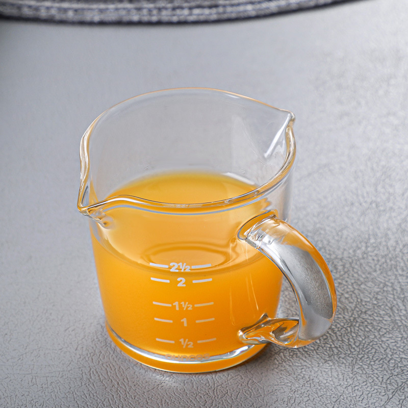 Heat Resistant Espresso Shot Glass Measuring Cup double Spout Pitcher Coffee Cup
