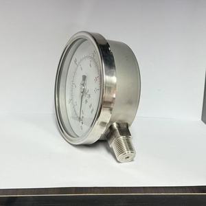 100mm 완전 스테인레스 스틸 진공 압력 게이지 오일 충전 압력계 모넬 - Product Image 4