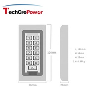 Lecteur de cartes RFID 125KHZ en métal de sécurité étanche IP68 de haute qualité, clavier de contrôle d'accès de porte autonome