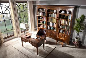 עץ ספריית כוננית כוננית ריהוט עם סולם WA694 - Product Image 6