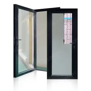 Cheap Price Supermarket Shop Double Glass Entry Aluminum Commercial Swing Store Front Door For Sale