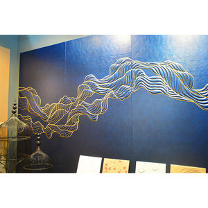 Custom Interior Home Decor Stickerei Leder Stoff Polster Wand paneel Tapete Feuerfest und feuchtigkeit beständig - Product Image 1