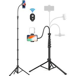 <span class=keywords><strong>Trépied</strong></span> portable en alliage d'aluminium pour appareil photo <span class=keywords><strong>avec</strong></span> support rotatif sans fil à 360° et anneau lumineux LED pour <span class=keywords><strong>iPhone</strong></span> - Product Image 5