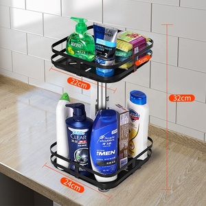 Support métallique rotatif à épices, étagère pour assaisonnement, articles de cuisine, ménage, rangement de maquillage - Product Image 5