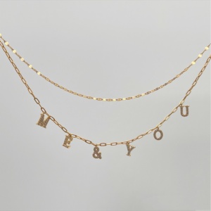 Dazan — collier Double couche en acier inoxydable plaqué or 18k, pendentif avec lettres avec bricolage avec initiales, décoration créative, pour bricolage, Diy, nouveau - Product Image 5