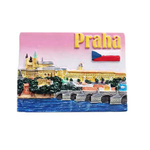 Praha reloj astronómico recuerdo resina artesanía Alemania imán personalizado checo San Vito Cathed globo de nieve Castillo de Praga Snowdome - Product Image 3