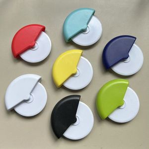 Cheap Kitchenware Custom Logo Printed <b>Plastic</b> Blade Handheld Pizza Slicer Server Round Cutter <b>Wheel</b> - Product Image 4