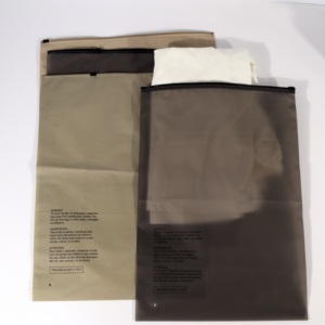 カスタムPEプラスチックマット/つや消しジッパーバッグ人気Tシャツ & 靴包装ロゴ付きジップロック服バッグ