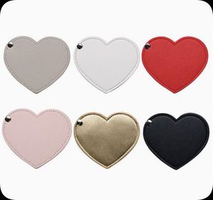 Wholesale Cute Pocket Small <b>Mirror</b> PU Leather Heart Shape Mini Travel <b>Compact</b> <b>Mirror</b> - Product Image 3