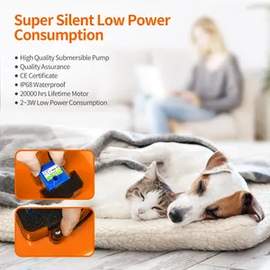 2L automatischer elektrischer Haustierwasserspender mit USB-Antrieb umweltfreundliche Hundebussel Katzentrinkfontein funktionell für Haustiere