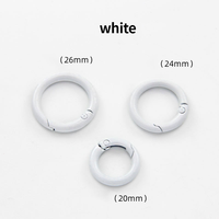 XLS Anneau rond de 20 mm avec fermoir à ressort métallique, boucle colorée, anneau en O, porte-clés, mousqueton pour sac - Pièces et accessoires spéciaux pour sacs Modèle 006