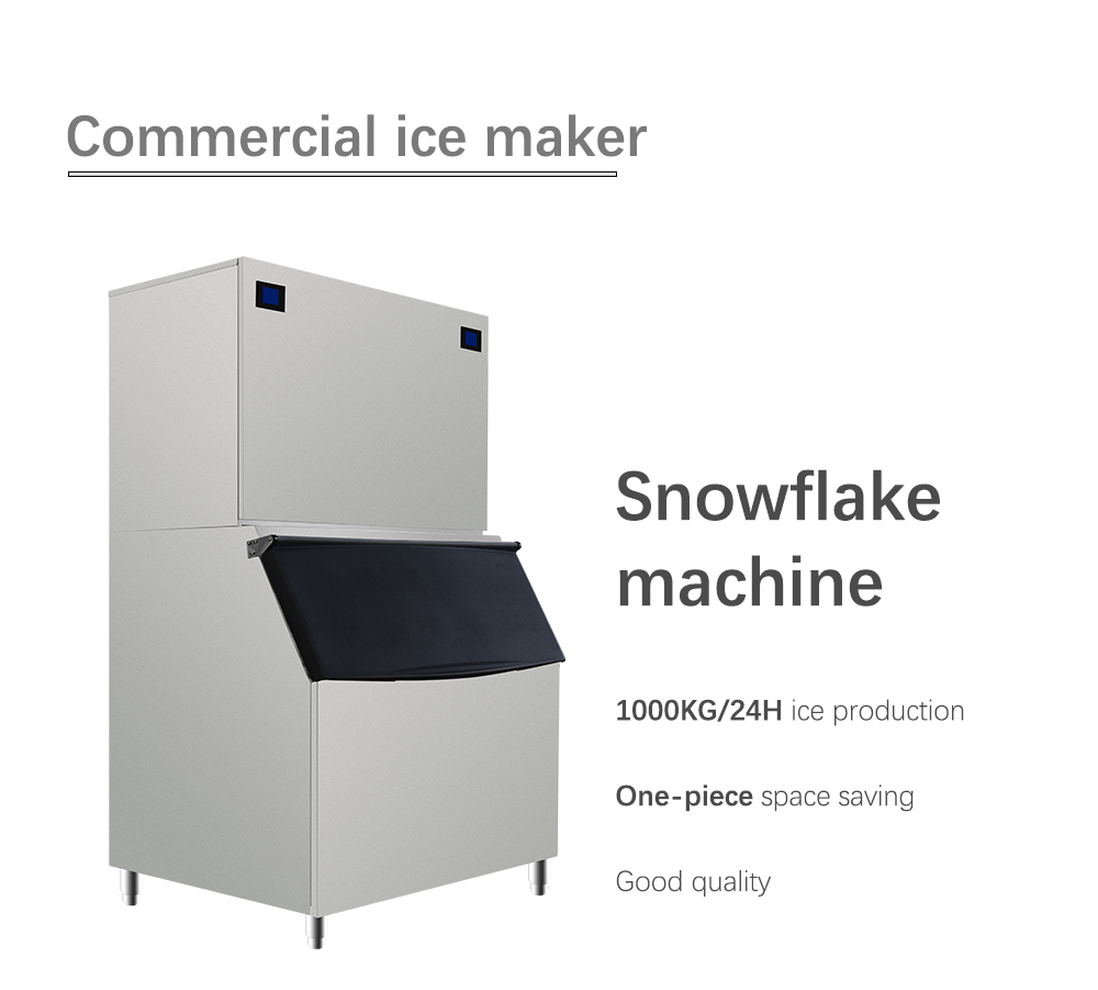 Hot Sale 1000kg Large Capacity Commercial Ice Maker Fully Automatic Snowflake Ice Machine