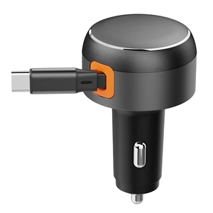 Nuevo cargador de coche retráctil PD de 60W súper rápido para celular, tipo C, cargador de coche retráctil rápido de 30W para celular, pequeño. - Product Image 1