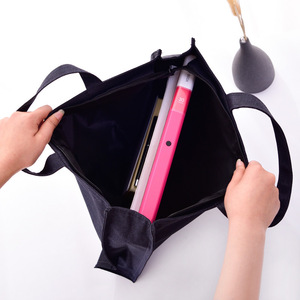 Deli Document Organizer Laptop Bag 5590 Zippered Business Briefcase Office Meeting Handbag Black Gray - Product Image 2