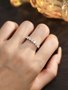 Exquisite Round Brilliant Cut Diamond Engagement <b>Ring</b> Clarity with Pave Band Unisex Wedding <b>Ring</b> Women <b>Men</b> - Product Image 2