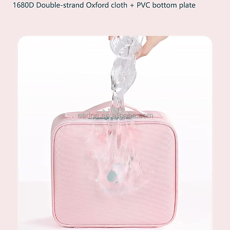 Empty First Aid Bags Travel Medical Supplies Cosmetic Organizer Insulated Medicine Bag Pink First Aid Kit Bag