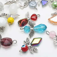 Zhubi Design Unique gouttes de cristal breloques en argent ailes d'aigle en gros bricolage gobelet pendentif verre à vin décoration pour la fête