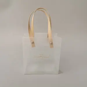شعار مخصص فارغة واضح البلاستيك شنطة هدايا مجوهرات شفافة حقيبة صغيرة شكرا لك حقيبة ل لبوتيك