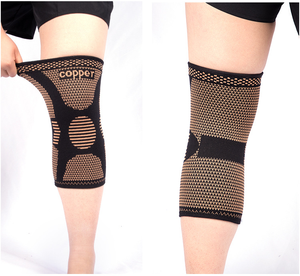 Genouillère de sport en cuivre avec stabilisateurs latéraux, coussinets de gel rotuliens et manchon de compression - Product Image 6