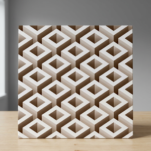 Carreaux de sol en céramique à jet d'encre effet pierre brillante 3D moderne 400x400mm, rustiques et élégants pour hall et salle de bain - Product Image 3