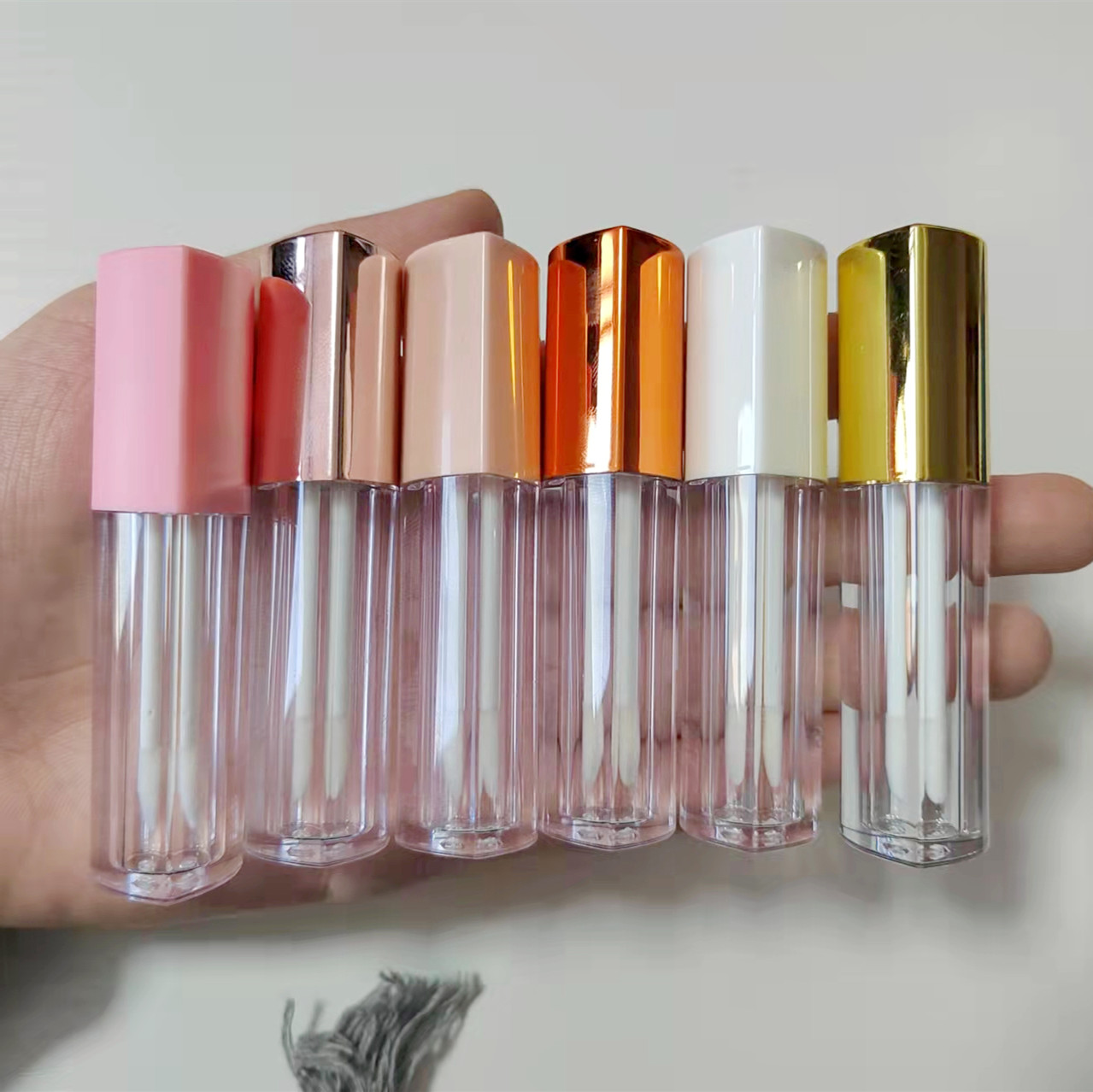 Tùy Chỉnh Rỗng Lipgloss Ống Bao Bì 5Ml 6Ml 8Ml 10Ml Rõ Ràng Wand Ống Nhãn Hiệu Riêng Lip Gloss Ống