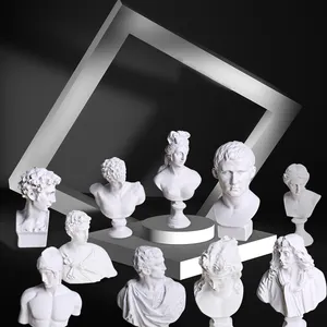 TOPYS 4Pcs 3D Human Face Candle Silicone Mold DIY Pillar Sculpture