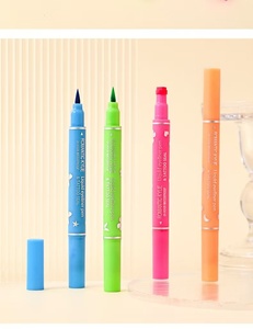 Logo personalizzato marchio privato doppia testa colorata luna stella sigillo 2 in 1 farfalla impermeabile <span class=keywords><strong>Eyeliner</strong></span> sentire forma timbro - Product Image 2
