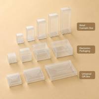 Boîte de rangement pour bijoux en acrylique carrée durable, transparente, avec ruban, boîte cadeau, étui de rangement pour cosmétiques
