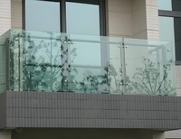 Balustrade en verre de sécurité trempé pour hôpitaux et usage industriel, structure solide, panneaux de garde-corps d'escalier en verre pour bâtiments